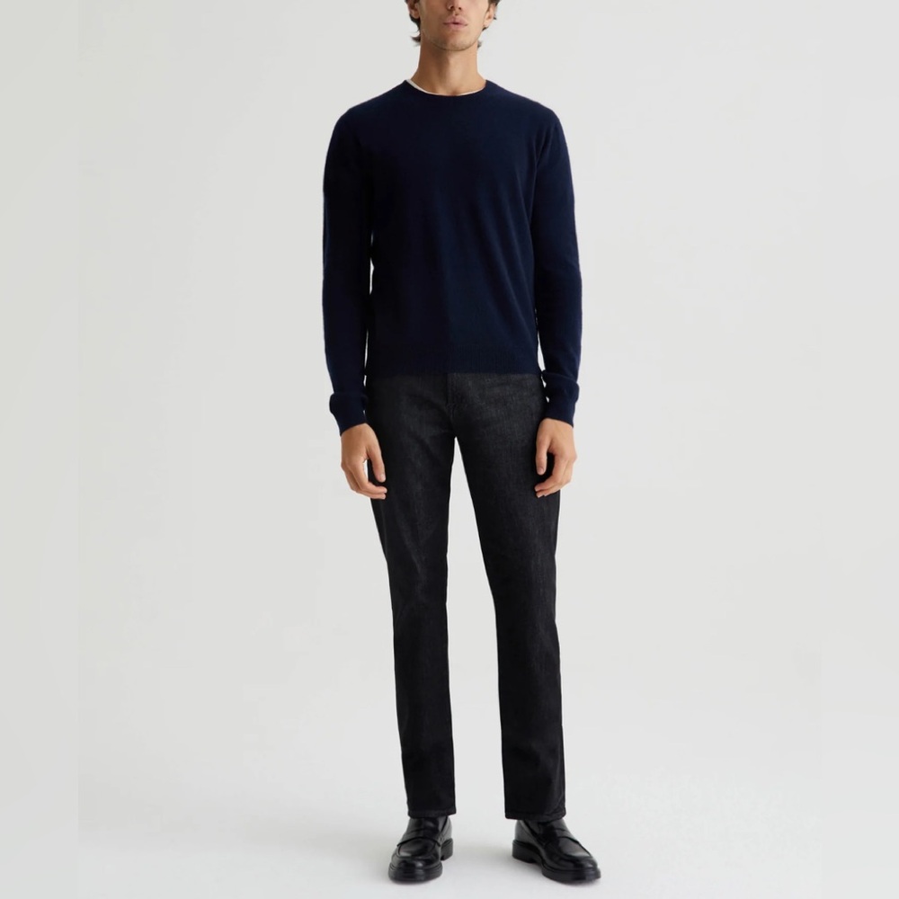 AG Adriano Goldschmeid Mens Jeans Graduate Black Tailored Leg 36x34